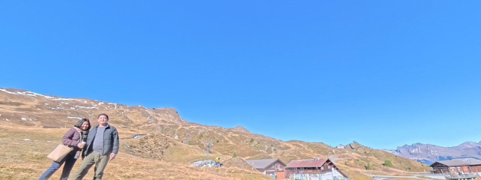 Chalets on the hillside at Kleine Scheidegg