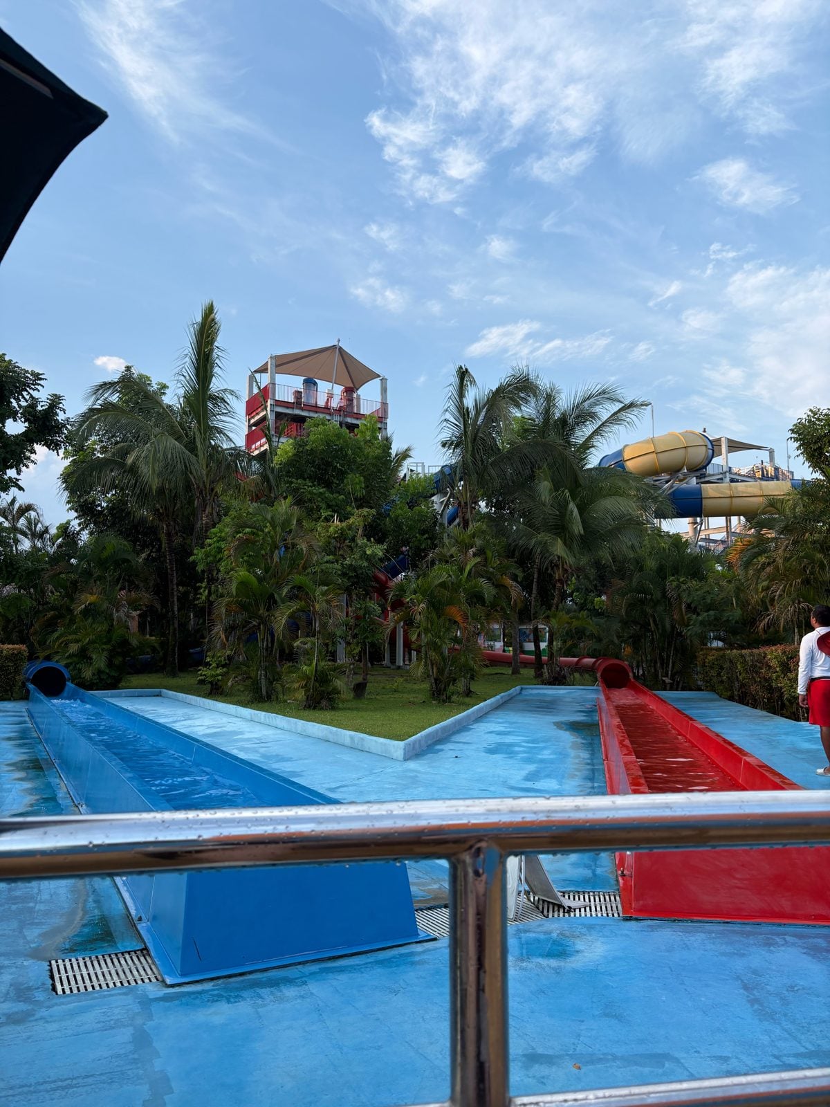 Colorful water slides at Aqua Planet