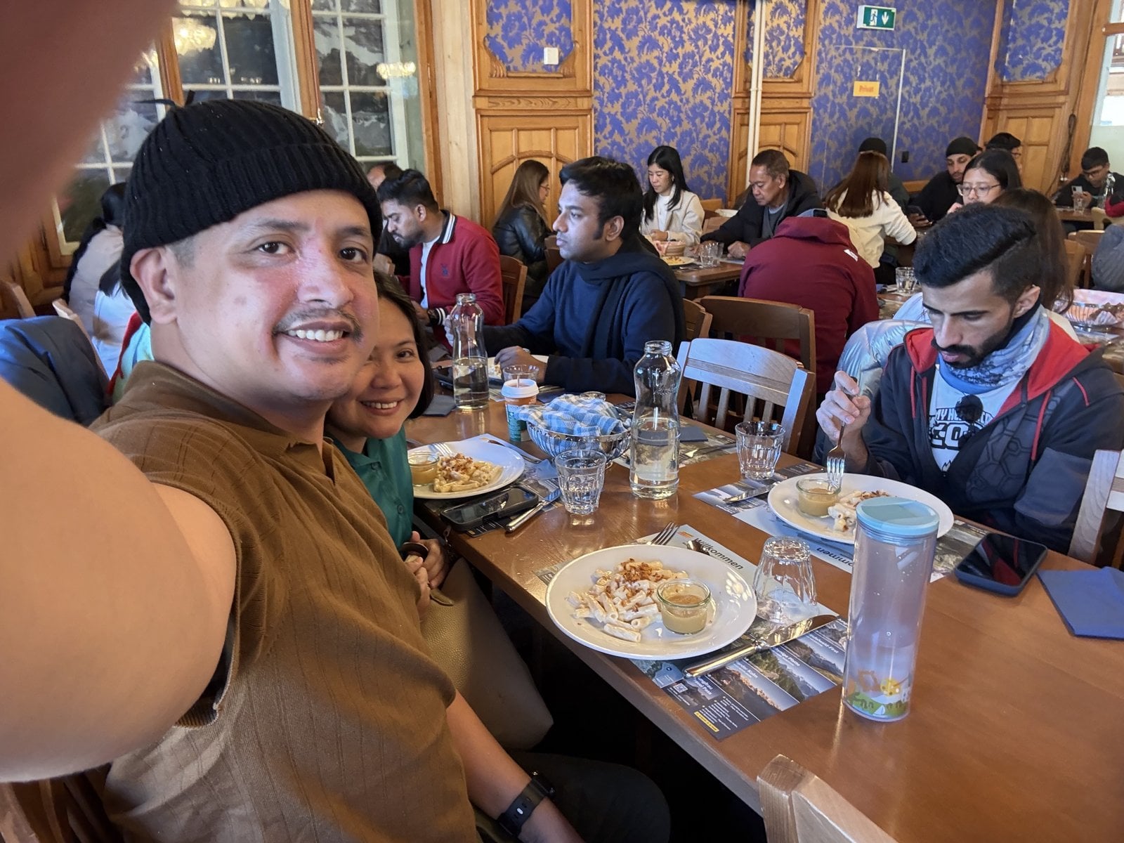 Paolo and Dimple at lunch