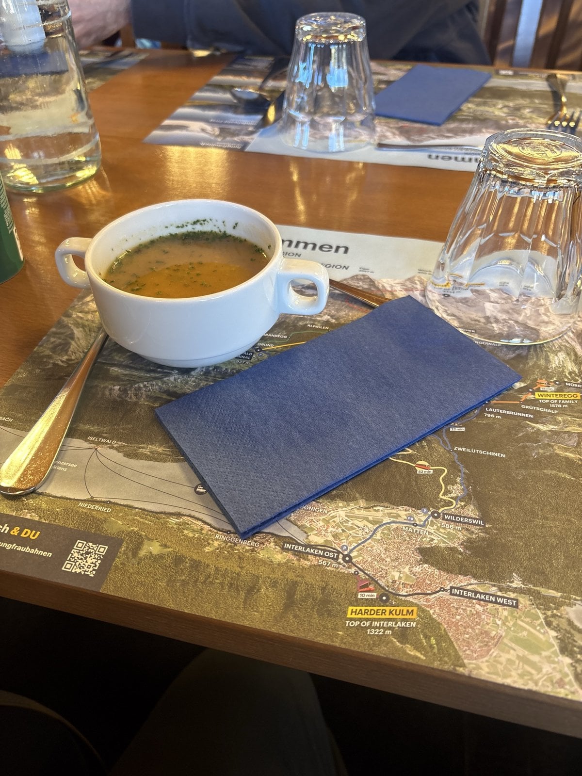 Warm soup to start