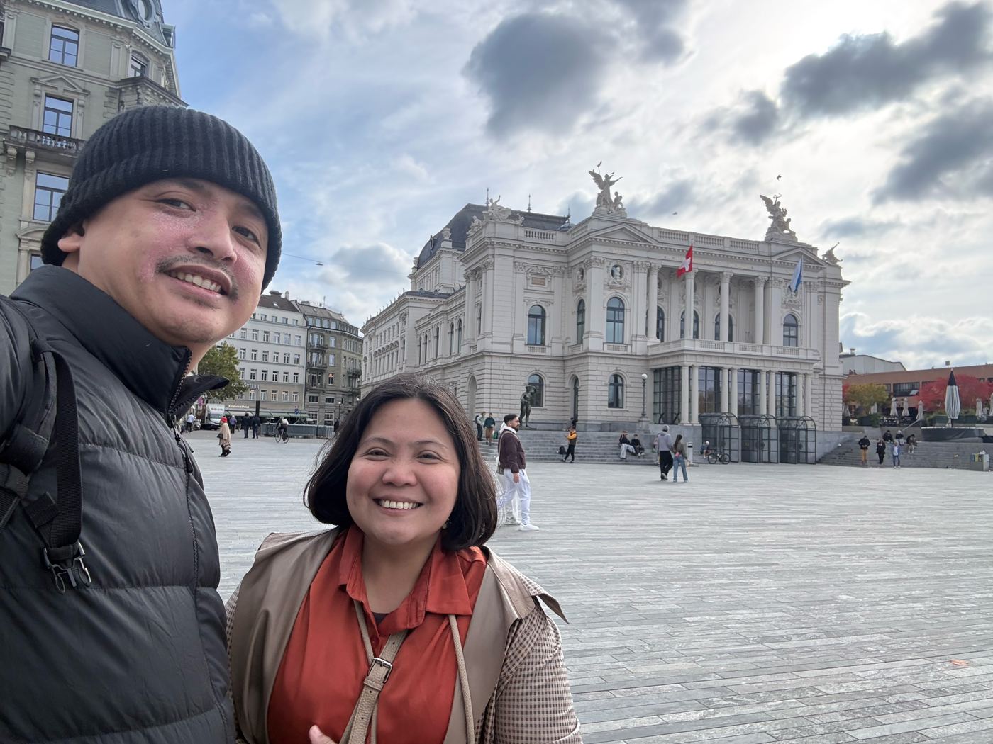 Us in front of the Opernhaus Zurich
