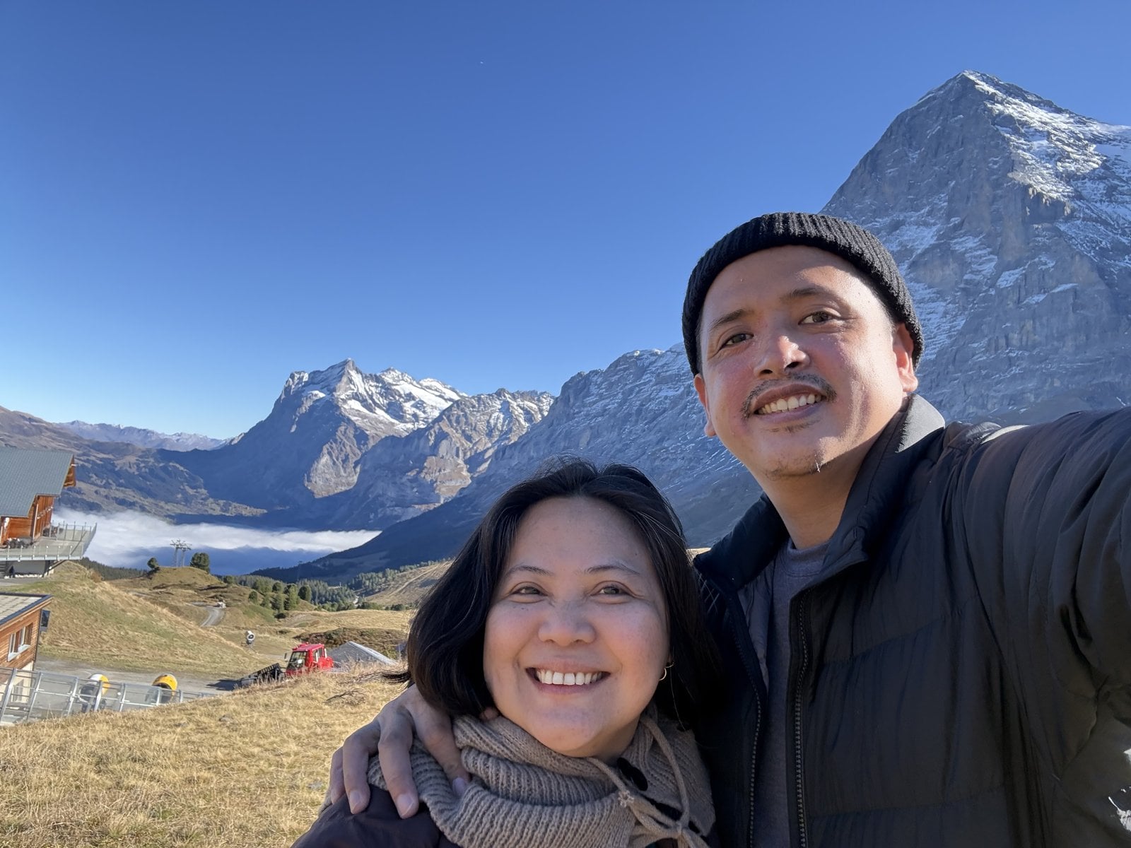 Selfie with the Eiger north face behind us
