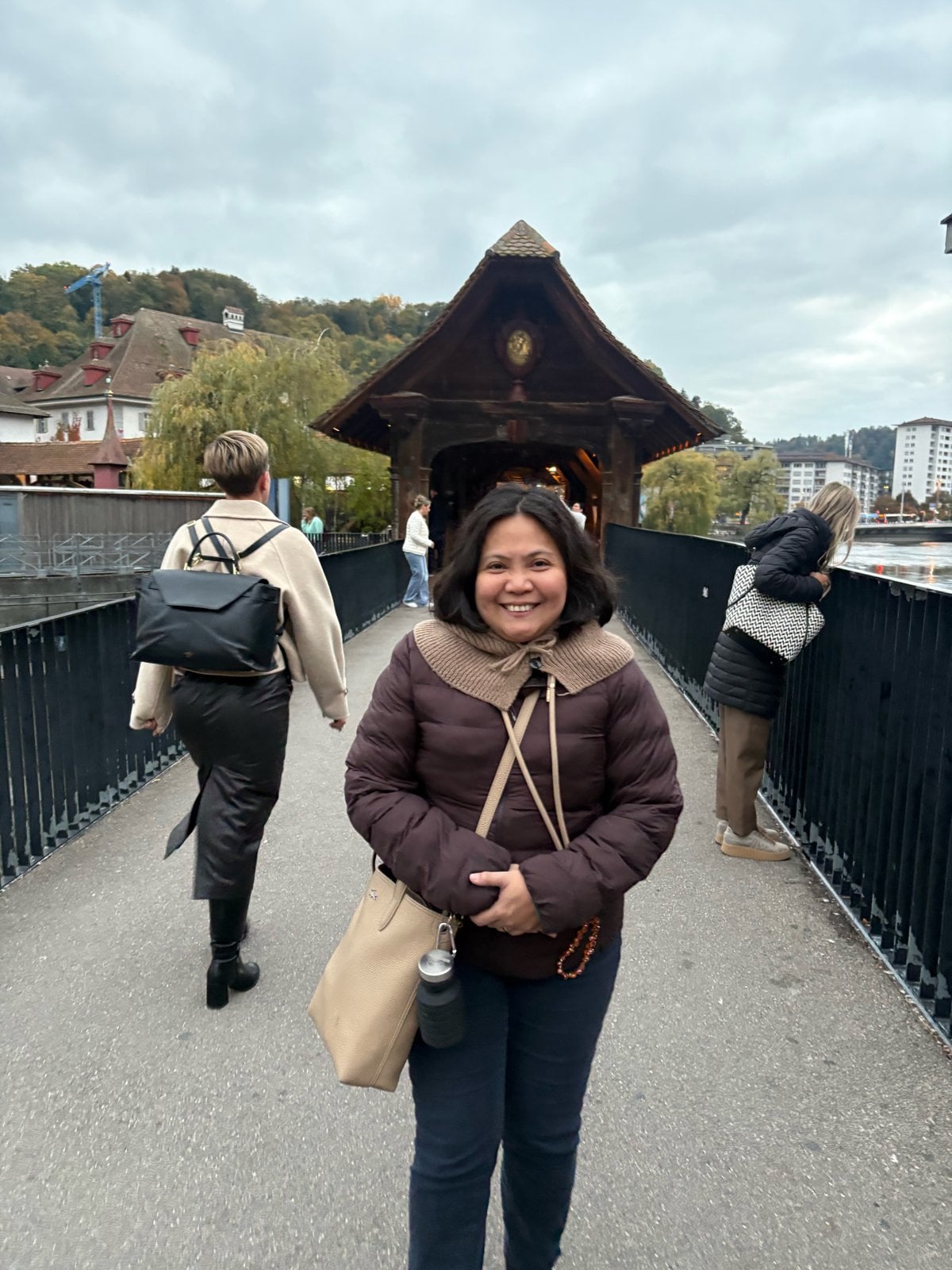 Dimple at the entrance to the Spreuer Bridge, Lucerne