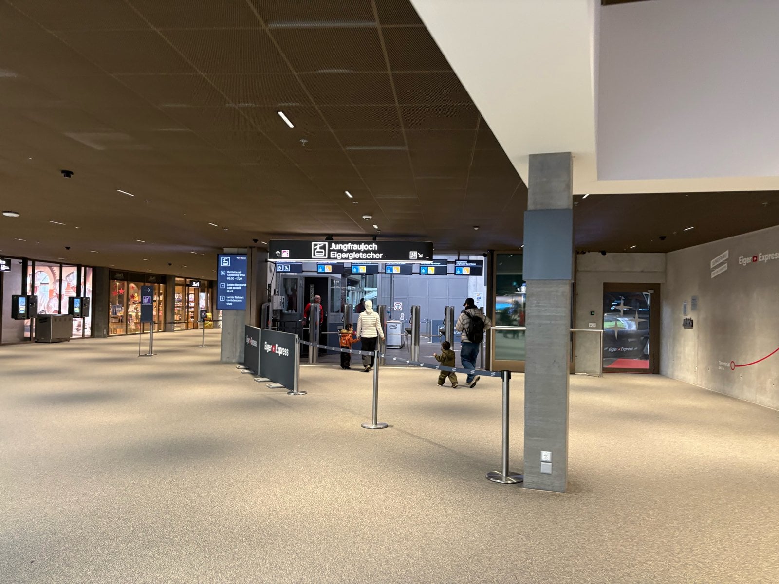 Eiger Express gate at Grindelwald Terminal